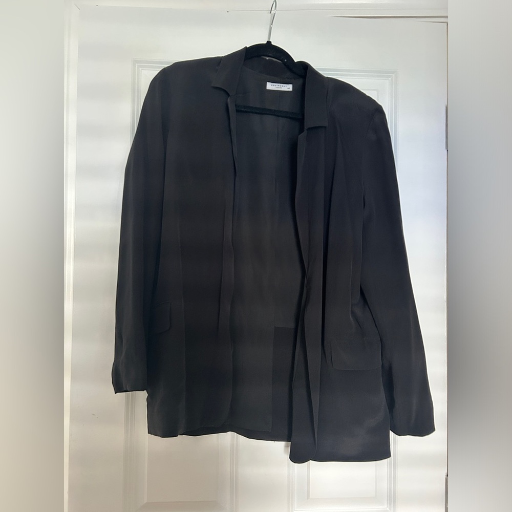 Equipment Silk Open Front Blazer Sz S